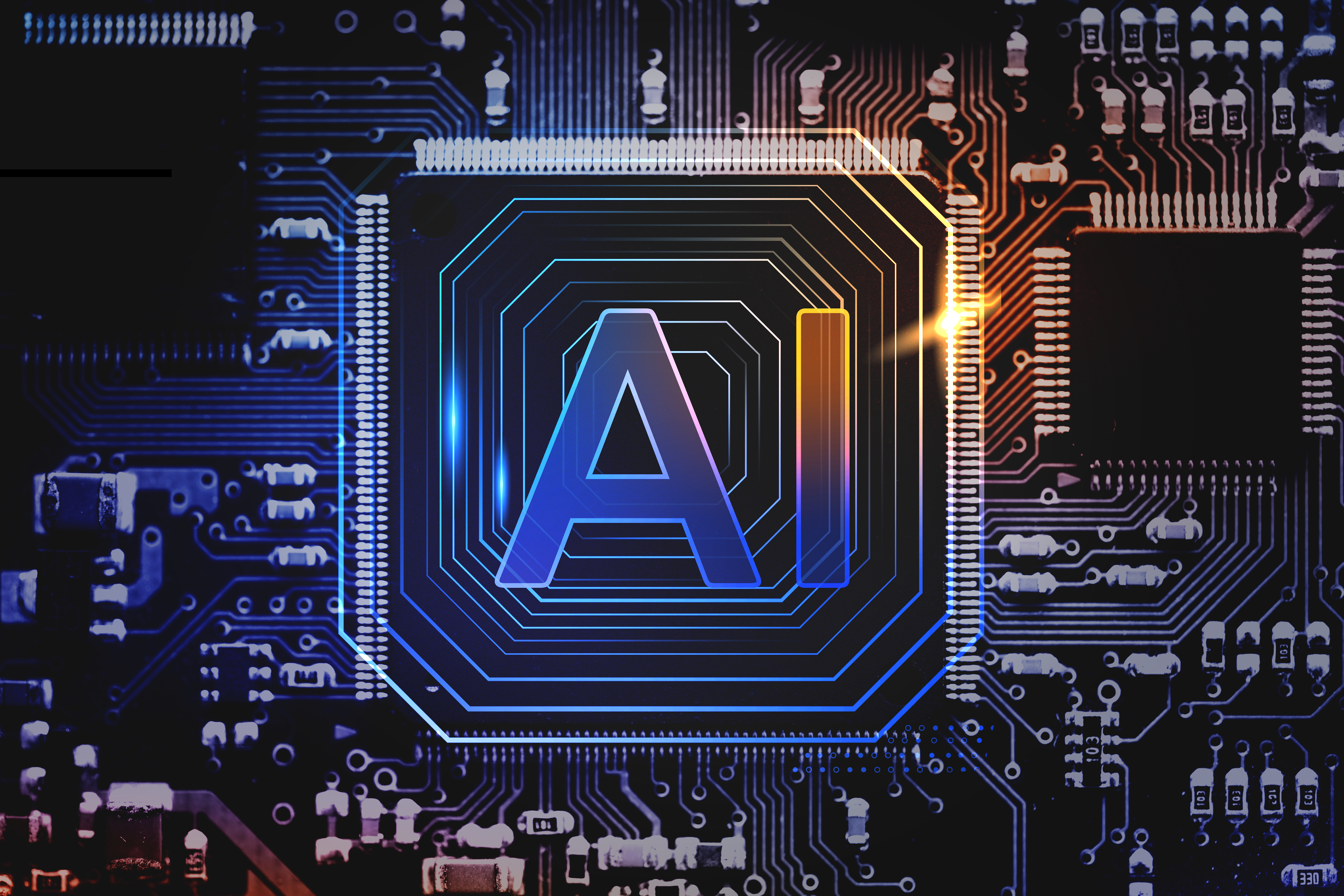 Abstract image of AI automation